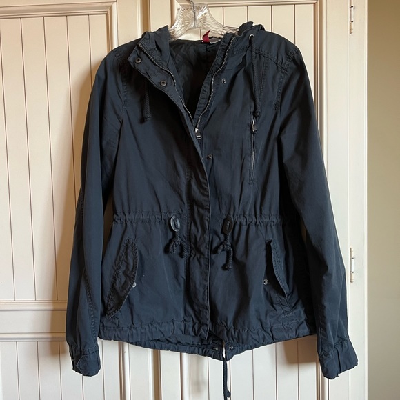 H&M Jackets & Coats Hm Navy Blue Utility Jacket Poshmark